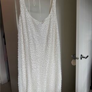 White Sequin Dress